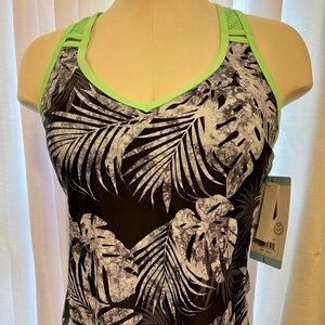 ZeroXposur Black and Green Tropical One Piece